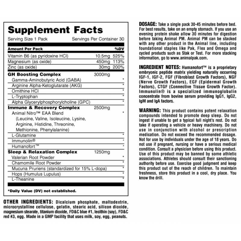 Universal Nutrition Animal PM - 30 Packs